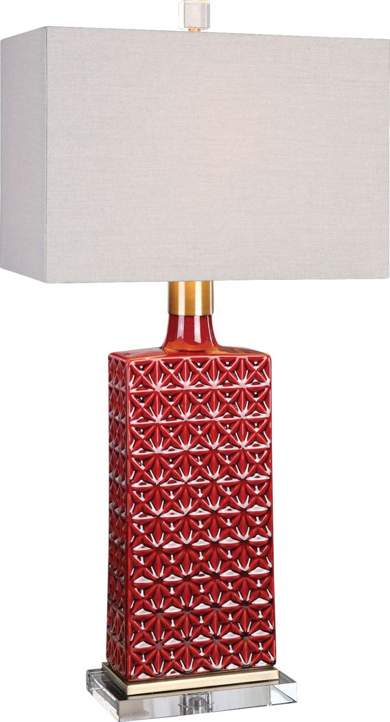 red bedside table lamps