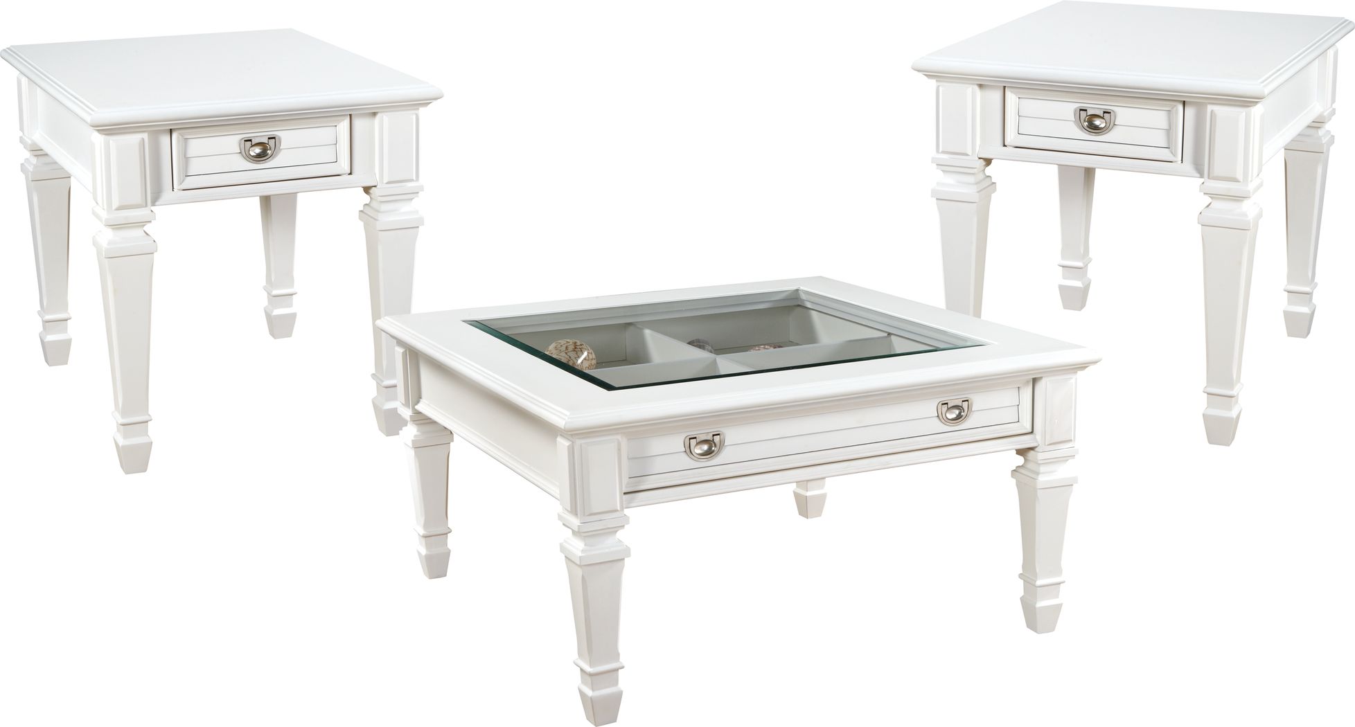 Belmar White 3 Pc Table Set Rooms To Go