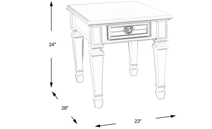 Belmar White End Table Rooms To Go