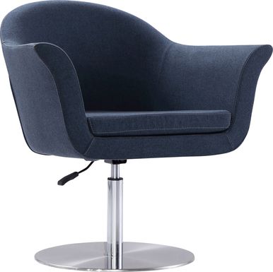 Belon Dark Blue Swivel Accent Chair