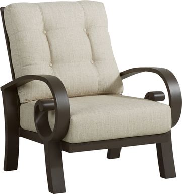 Bermuda Bay Aged Bronze Outdoor Club Chair with Wren Cushions