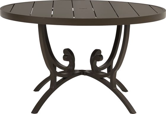 Bermuda Breeze Aged Bronze 48 in. Round Outdoor Dining Table