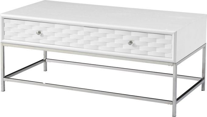 Betrand White Cocktail Table