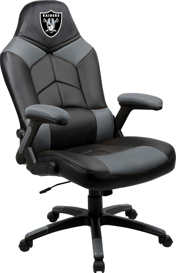 Big Team NFL Las Vegas Raiders Gray Oversized Gaming Chair Rooms To Go