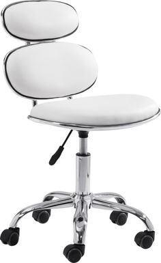 Blossomia White Office Chair