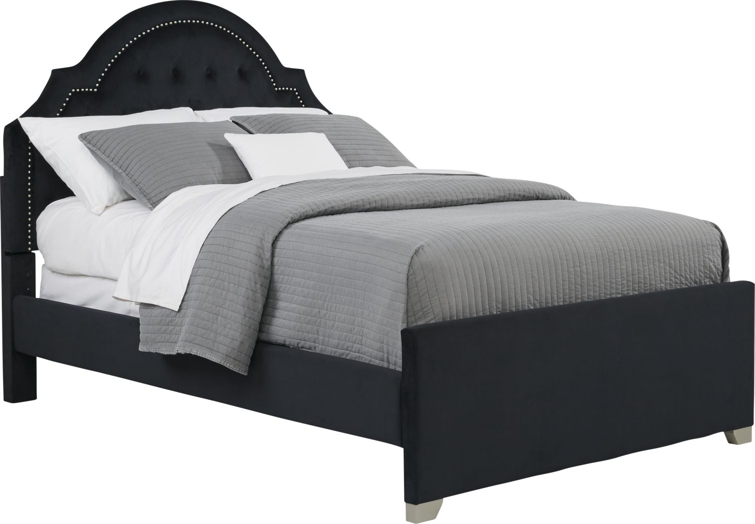 Black Twin Size Single Beds Frames, Black Upholstered Twin Bed Frame With Headboard
