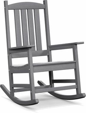 Brocky Gray Outdoor Rocking Chair