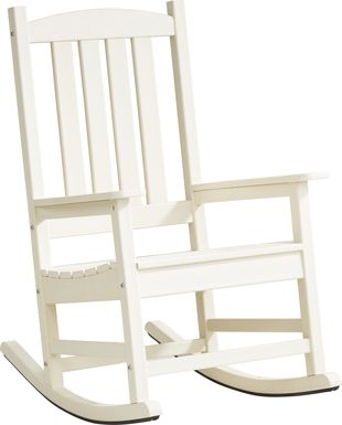 Brocky White Outdoor Rocking Chair