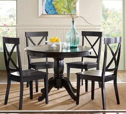 Black Dining Room Table Sets For, Black Dinette Table And Chairs