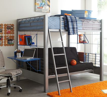 Loft Beds With Futon Underneath, Loft Bed With Desk And Futon Underneath