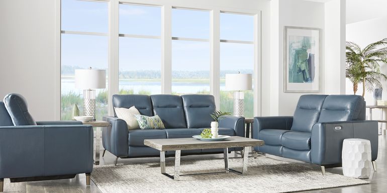 Blue Leather Living Room Sets Sofa, Navy Blue Leather Living Room Furniture