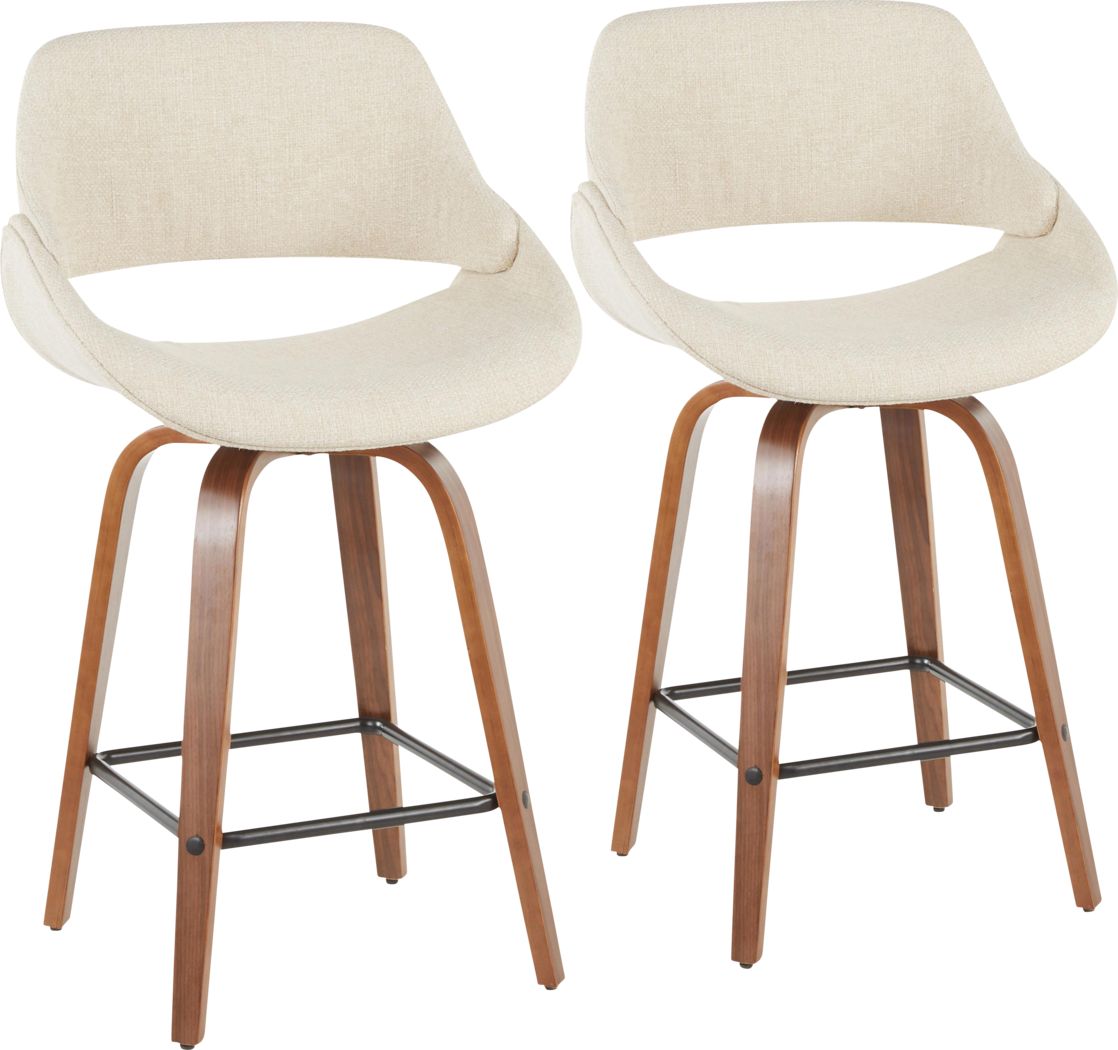 Caliborne White Counter Height Stool, Set of 2 Rooms To Go