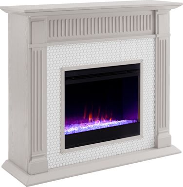 Cedardale II Gray 48 in. Console With Electric Fireplace