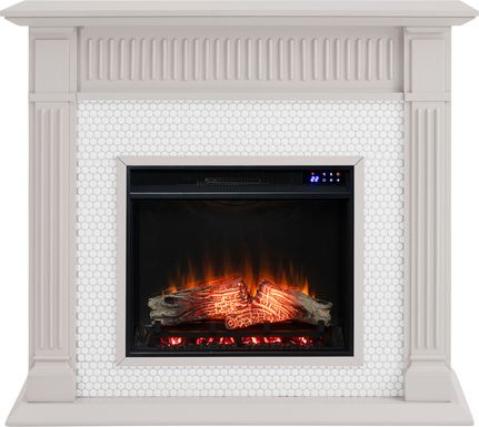 Cedardale IV Gray 48 in. Console With Electric Fireplace