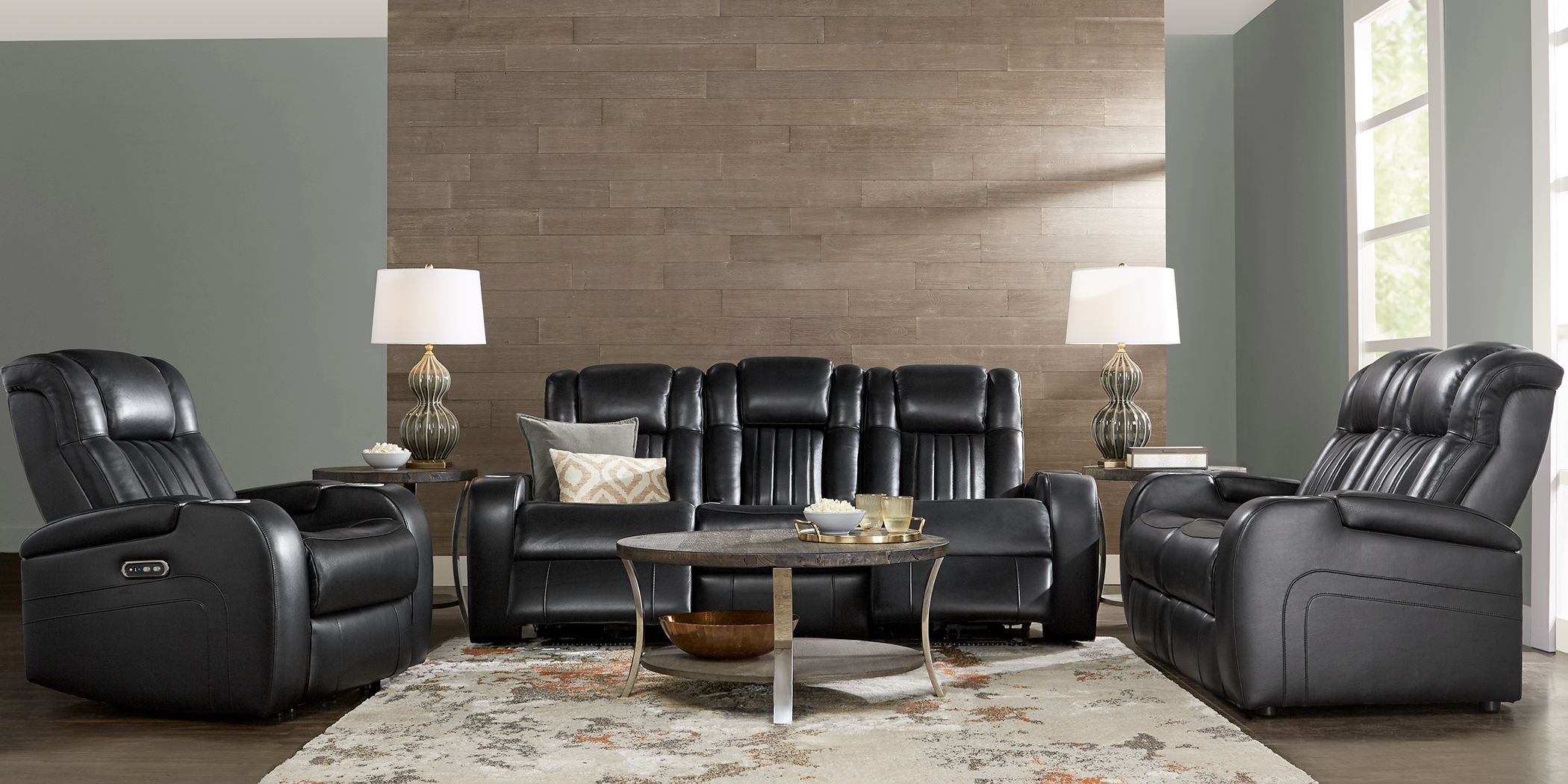 2 pc leather sofa