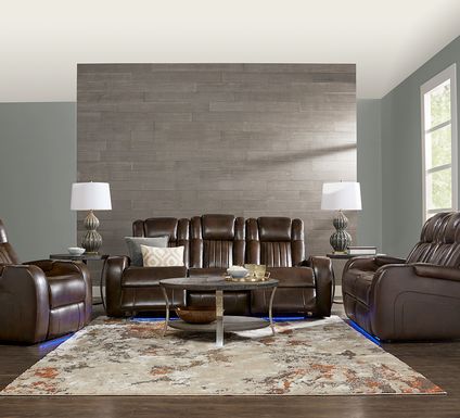Leather Living Room Furniture Sets, Brown Leather Living Room Furniture