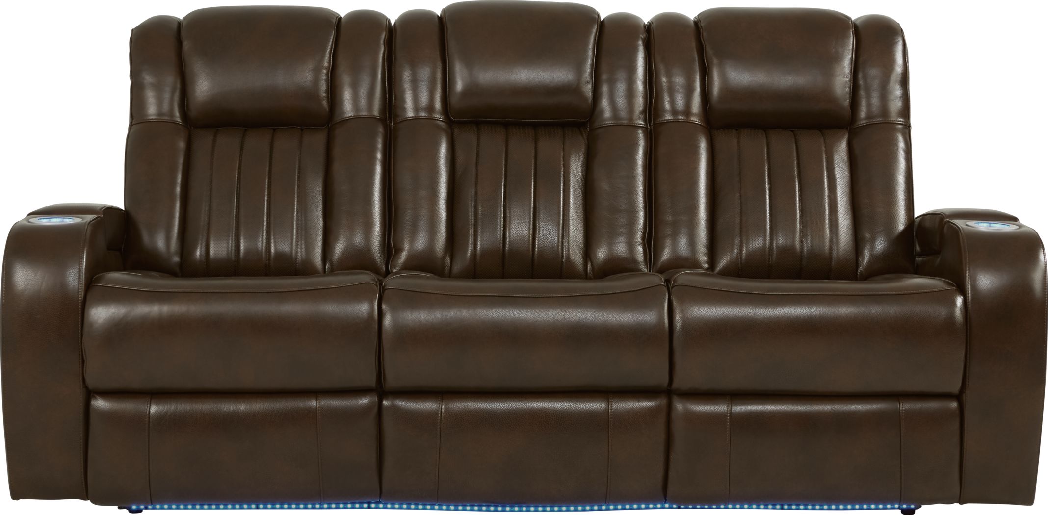 cenova leather dual power reclining sofa