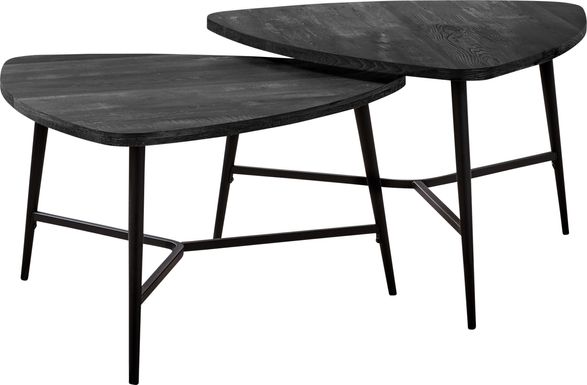 Cevallos Black Nesting Cocktail Table, Set of 2