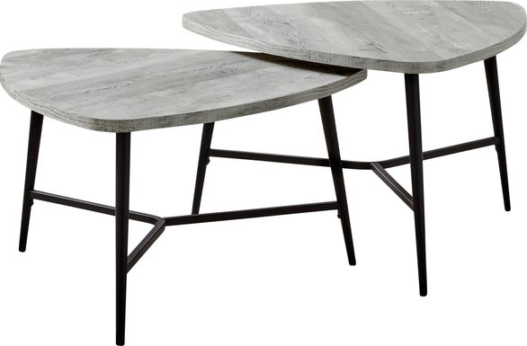 Cevallos Gray Nesting Cocktail Table, Set of 2