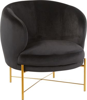 Chardan Black Accent Chair