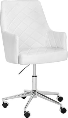 Chase Place White Desk Chair