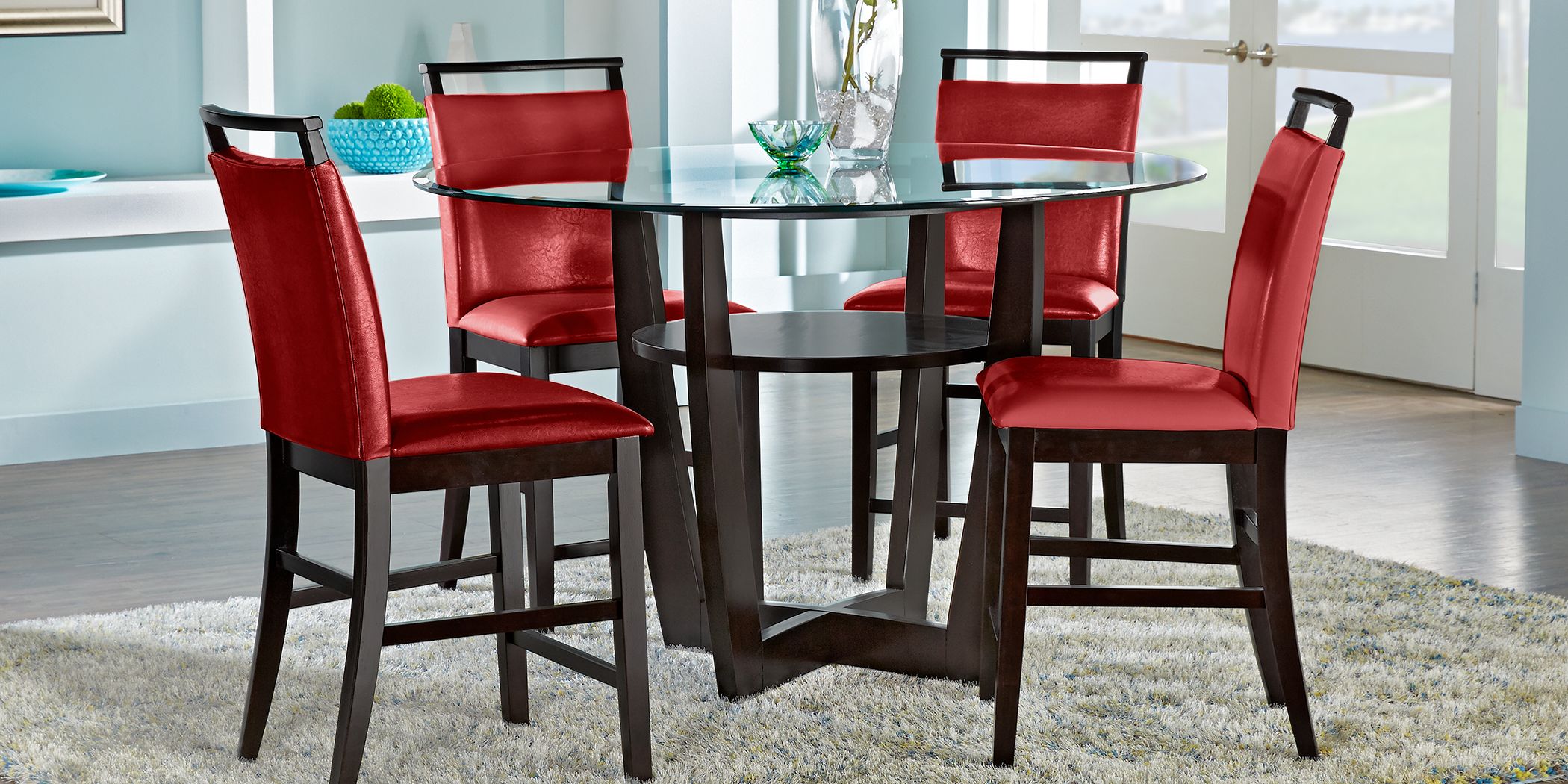 Glass Top Dining Room Table Sets For, High Top Dining Room Table And Chairs