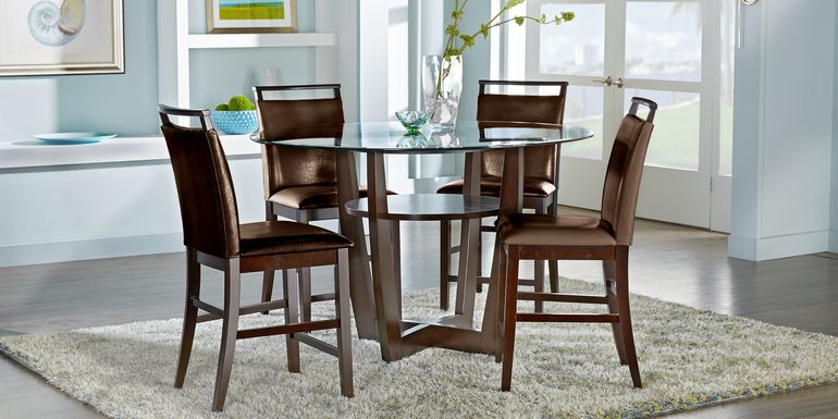 Glass Top Dining Room Table Sets With, 5 Piece Dinette Set Round Glass Table Top