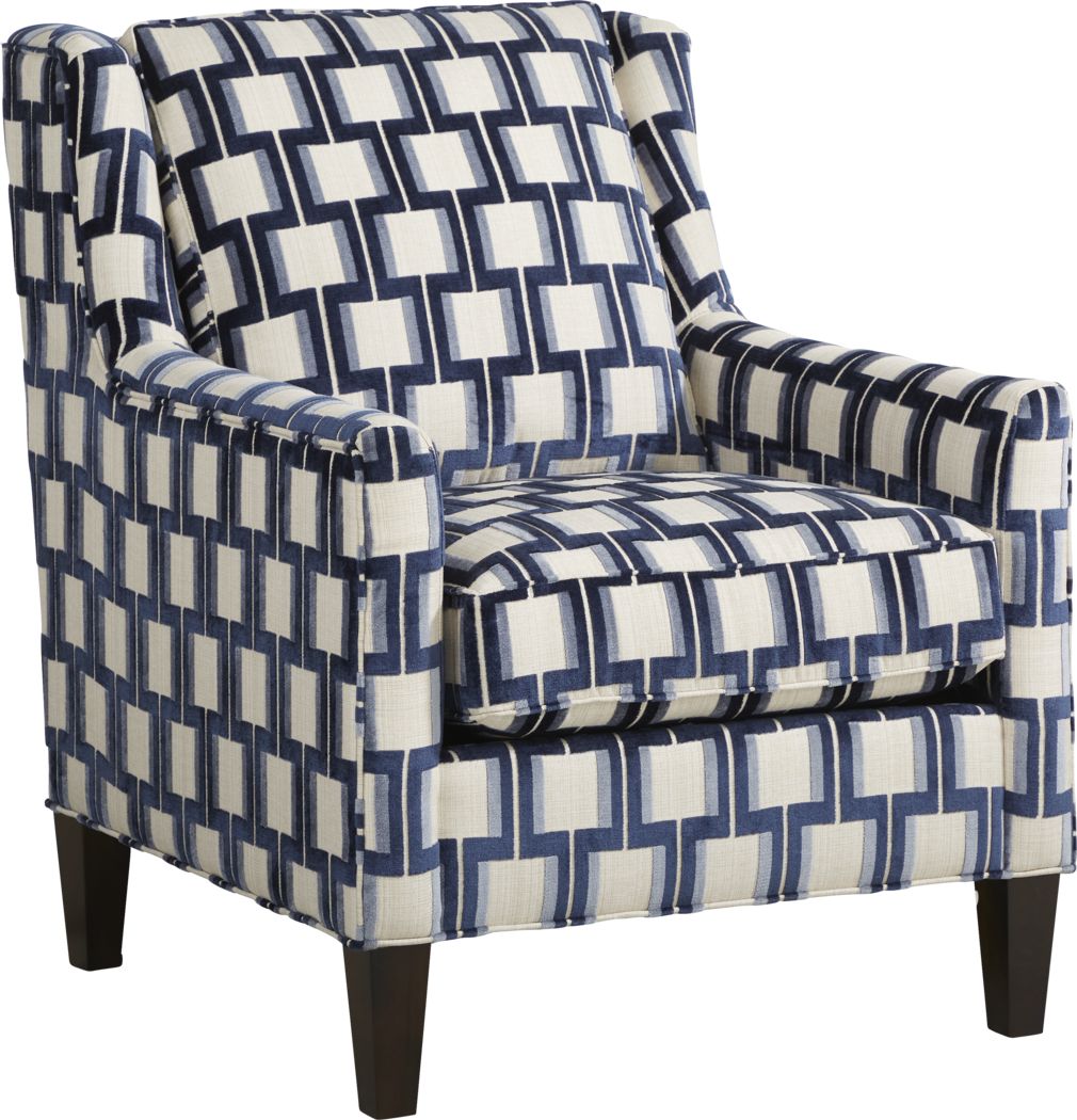 Cindy Crawford Home Asher Place Blue Accent Chair - Rooms To Go