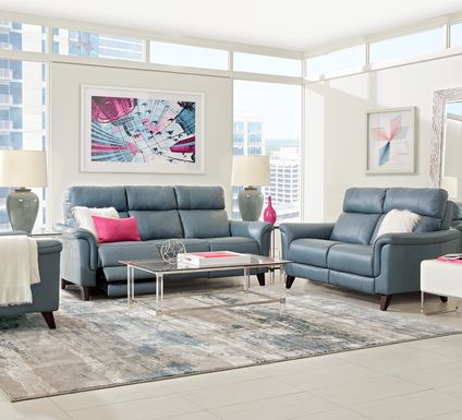 Cindy Crawford Furniture Leather, Cindy Crawford Home Calvano Brown Leather 3 Pc Living Room