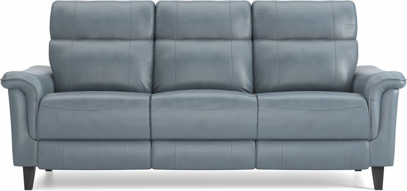 Blue Reclining Sofas Couches, Blue Leather Recliner Sofa Set