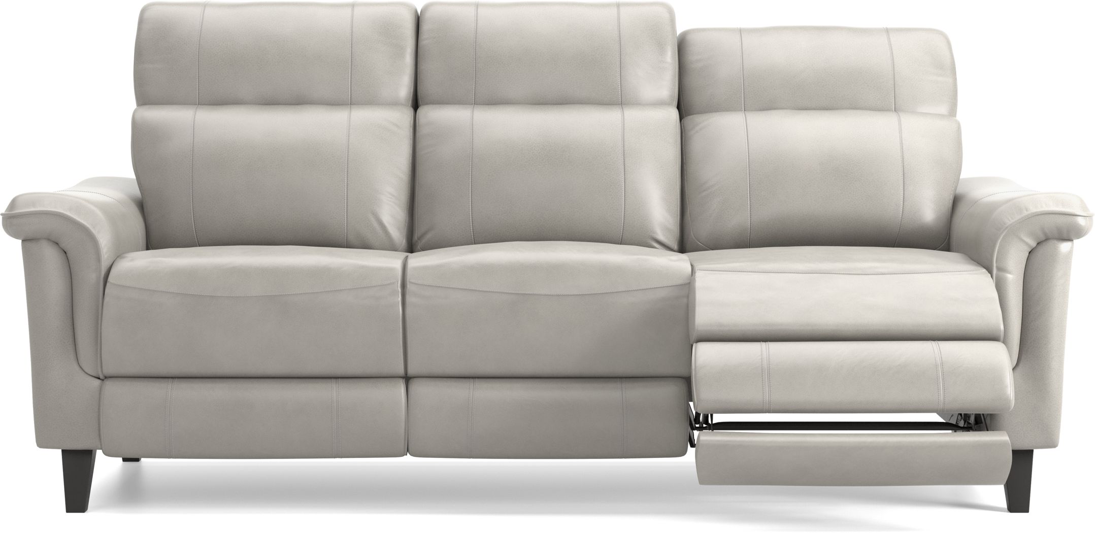 Cindy Crawford Home Avezzano Stone Dual Power Reclining Leather Sofa