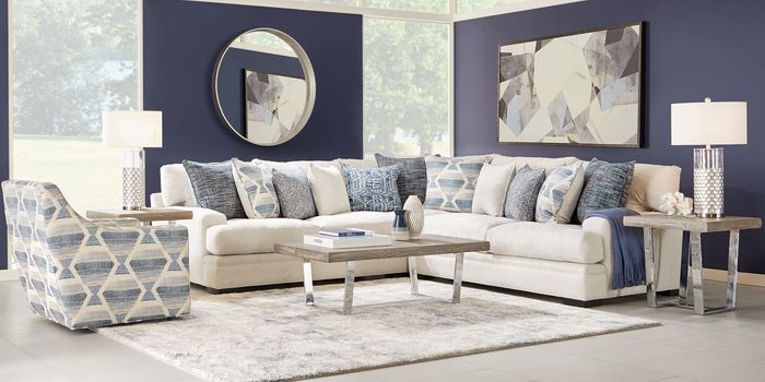 ivory 3 piece sectional
