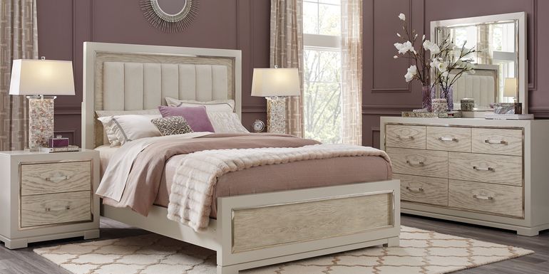 Cindy Crawford Home Bel Air Ivory 5 Pc King Panel Bedroom