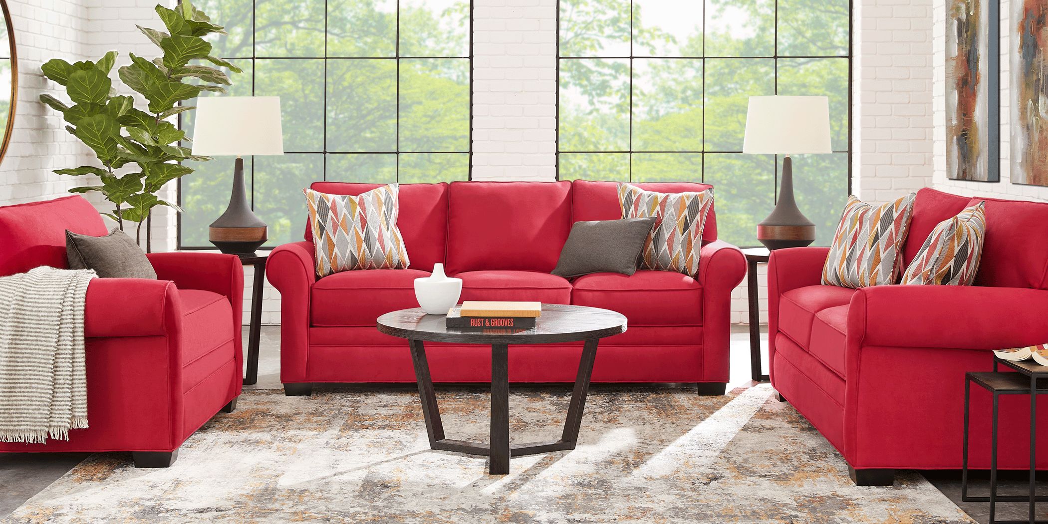 Red Living Room Sets