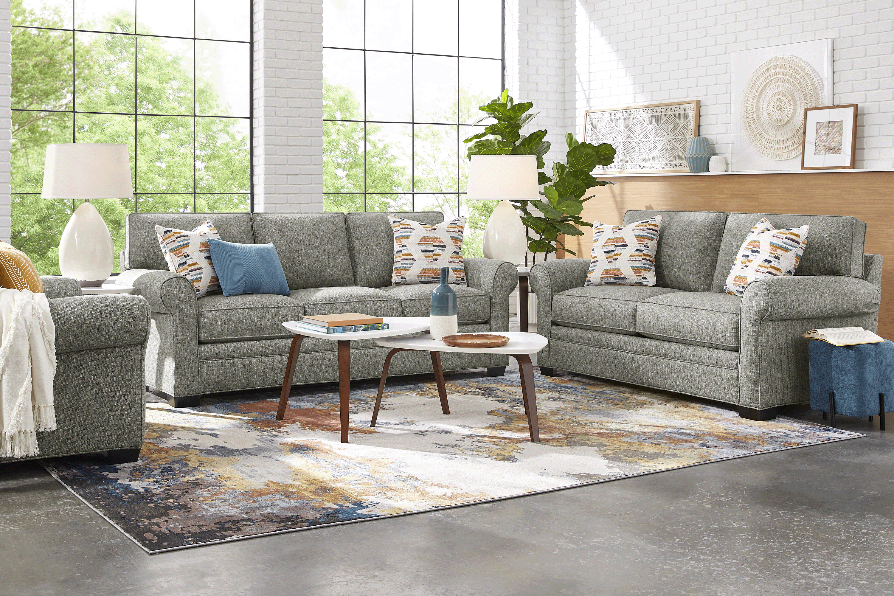 Cindy Crawford Bellingham Gray Textured Sleeper Chair | Rooms to Go