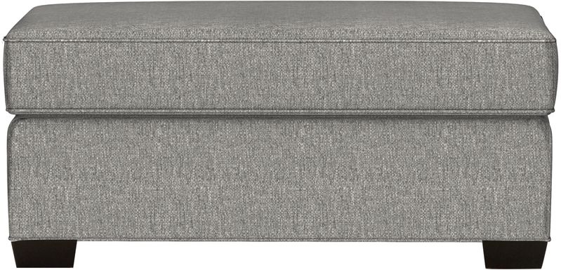 Cindy Crawford Home Bellingham Gray Textured Ottoman
