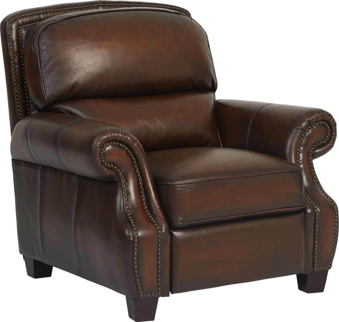 Cindy Crawford Home Calvano Brown Leather Recliner Rooms To Go