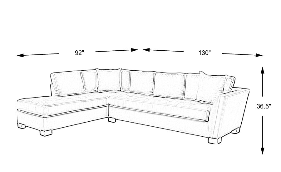 Cindy Crawford Home Calvin Heights Aqua Microfiber 2 Pc XL Sectional ...