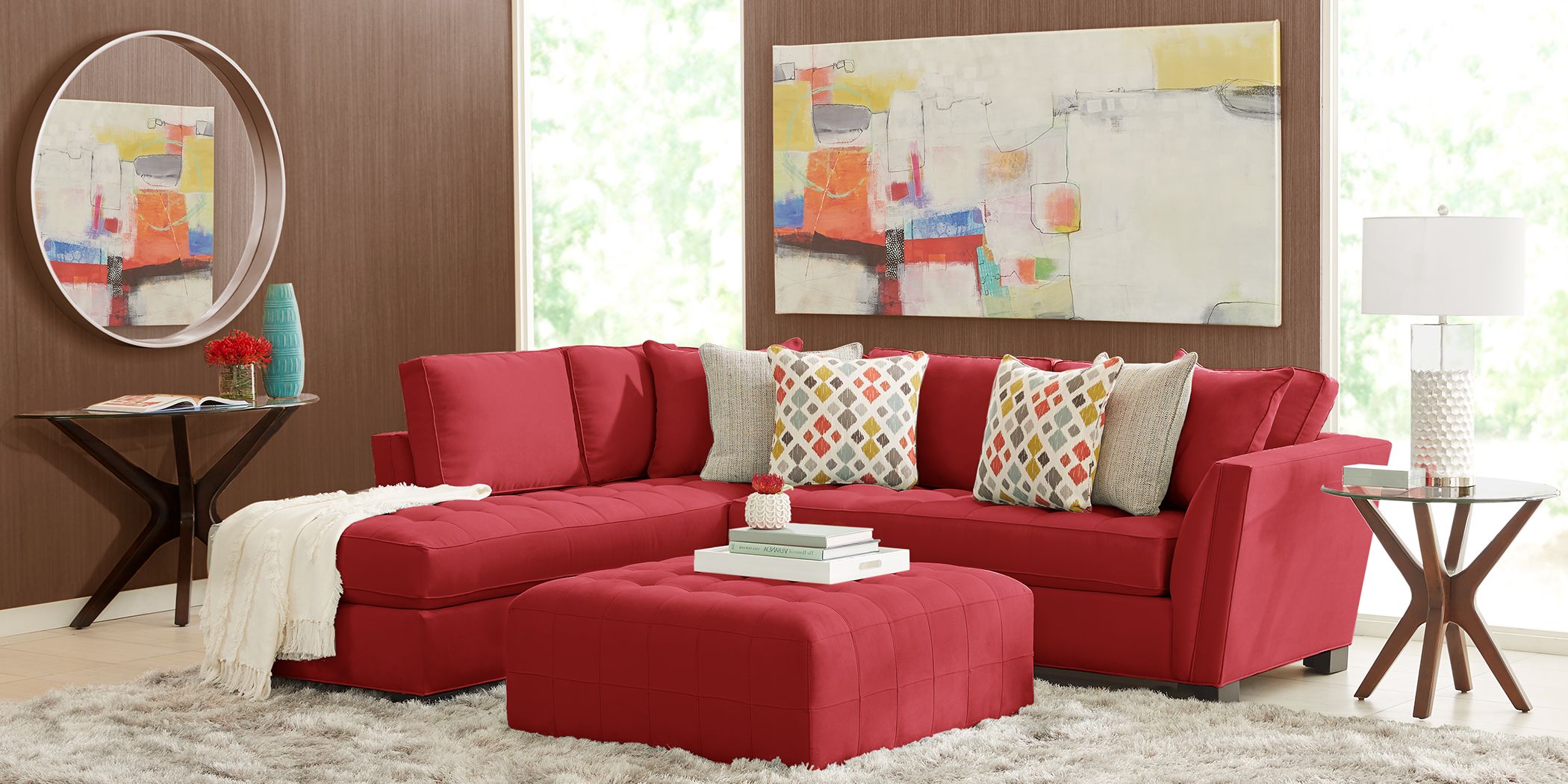 red sectional sofas couches