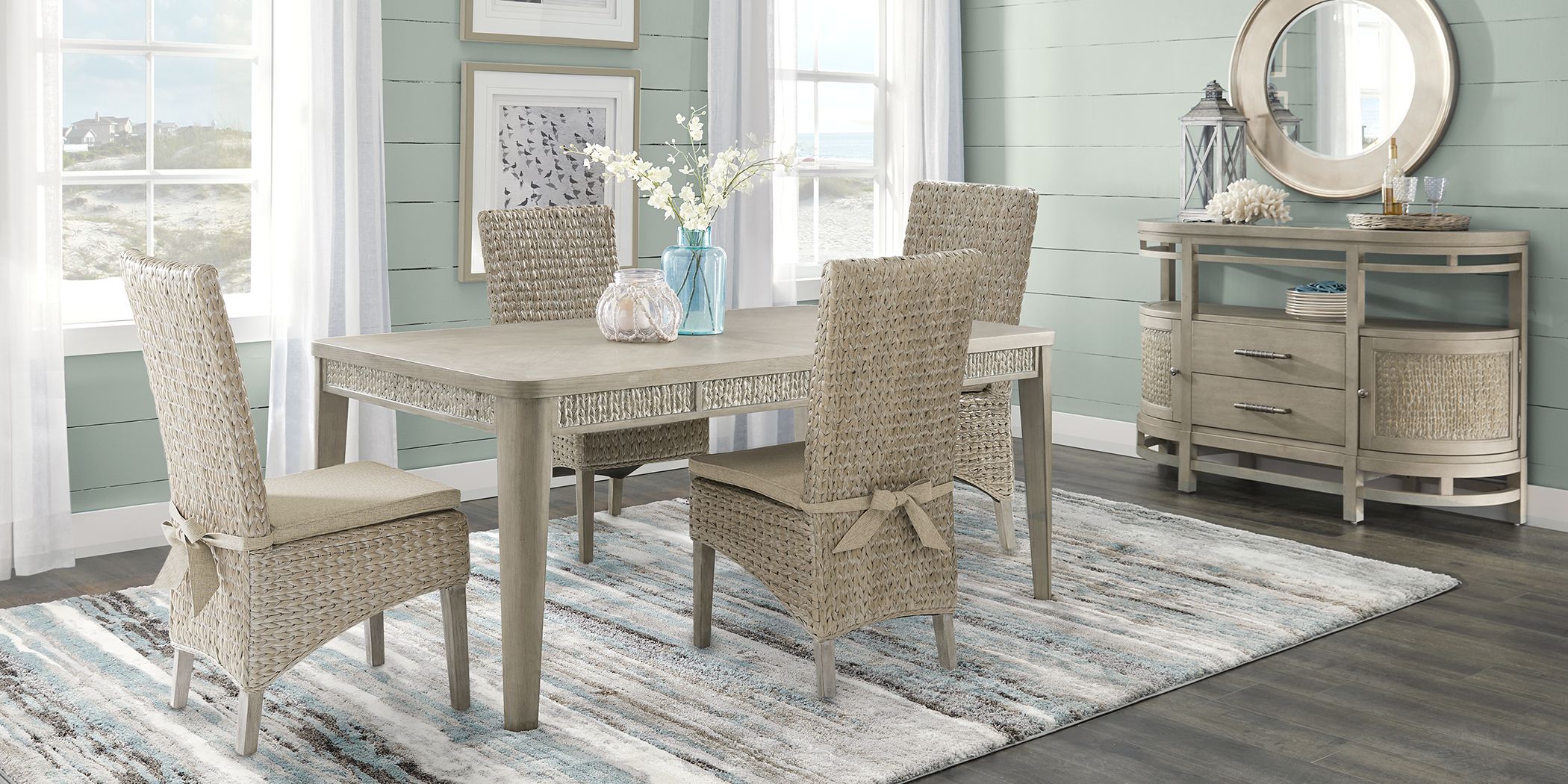 Cindy Crawford Home Golden Isles Gray 5, Rooms To Go Cindy Crawford Dining Room Sets