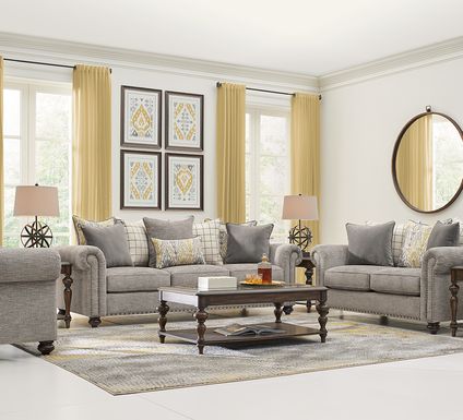 Cindy Crawford Home Greenwich Pointe Gray 5 Pc Living Room