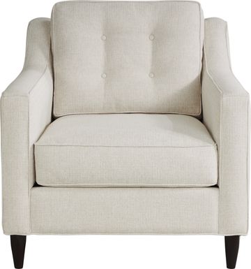 Cindy Crawford Home Hanover Off-White Textured Chair