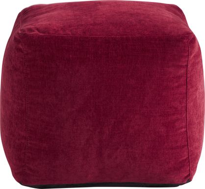 Cindy Crawford Home Hanover Ruby Chenille Accent Pouf