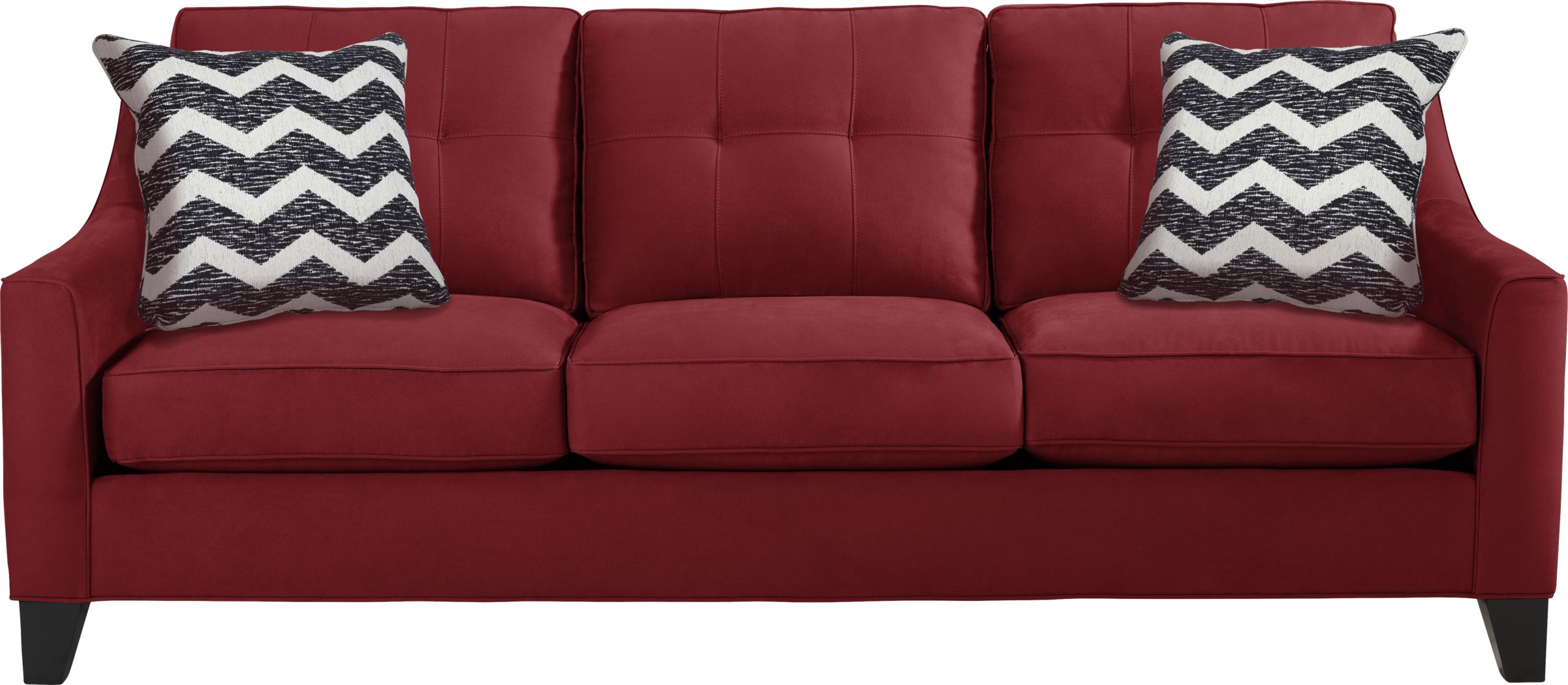 Cindy Crawford Home Madison Place Cardinal Microfiber Sofa Rooms To Go