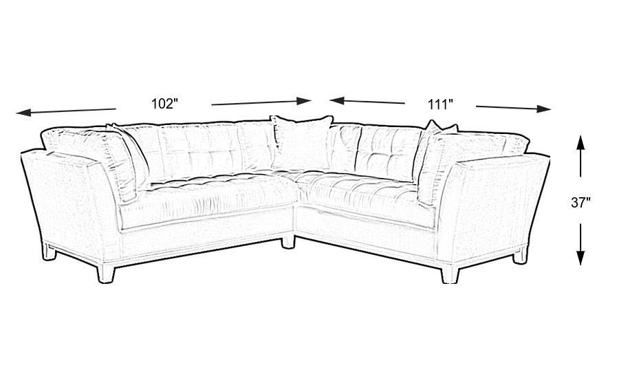 Cindy Crawford Home Metropolis Way Sapphire Microfiber 2 Pc Sectional ...