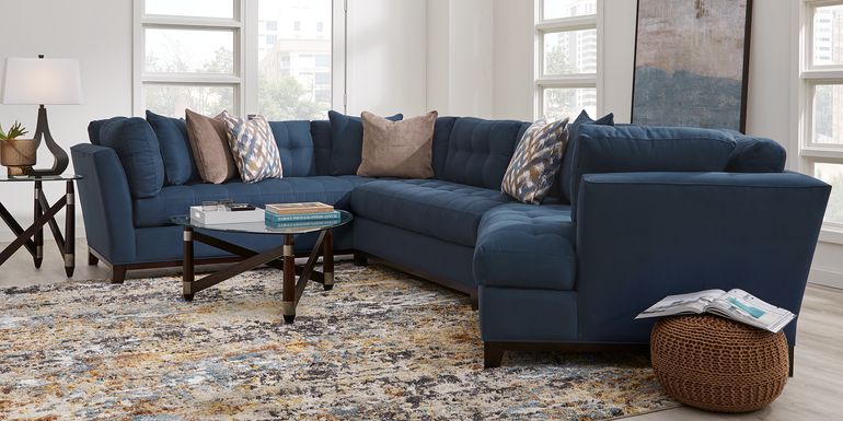 blue microfiber sofa bed sectional