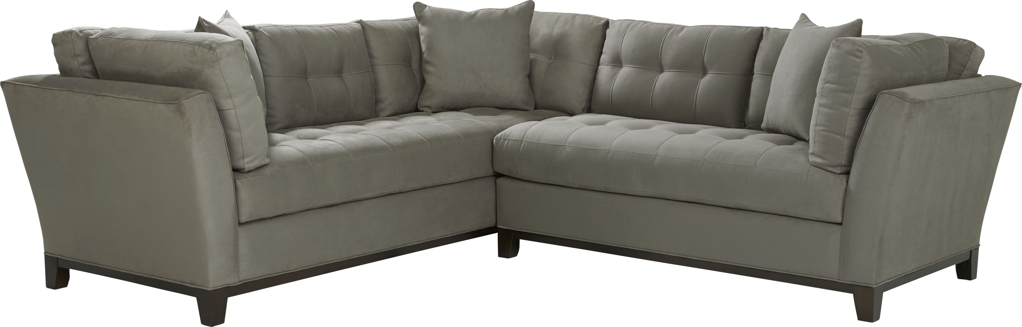 Cindy Crawford Home Metropolis Way Steel Microfiber 2 Pc Sectional