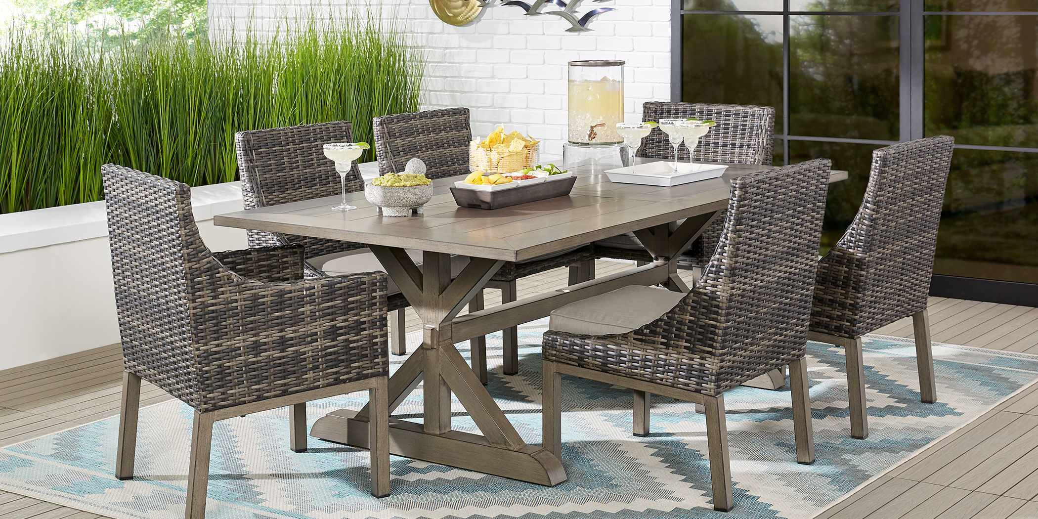 Outdoor 9 Piece Patio Dining Sets