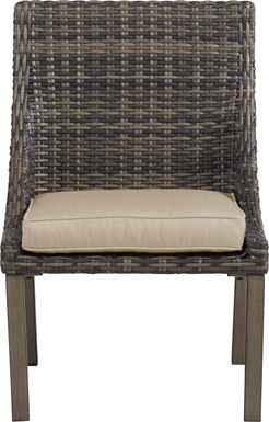 Cindy Crawford Home Montecello Gray Outdoor Side Chair with Pebble Cushion