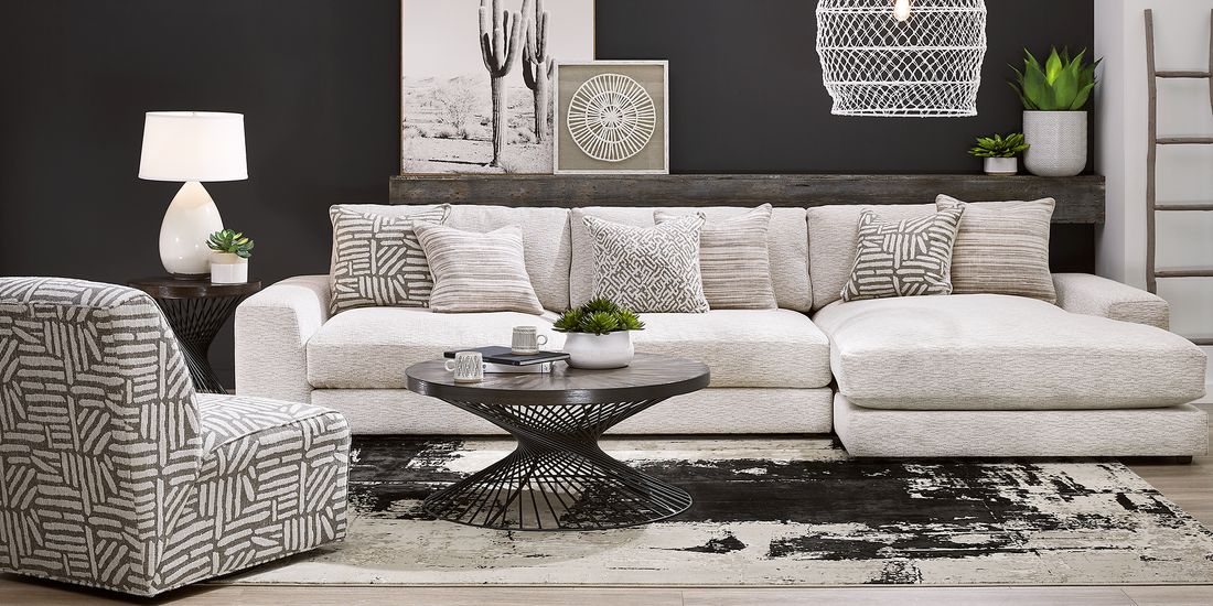 Cindy Crawford Gray 2 Pc Sectional